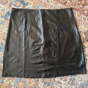 Faux Leather Skirt